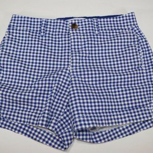 Old Navy Women Everyday Square Pattern Shorts Blue